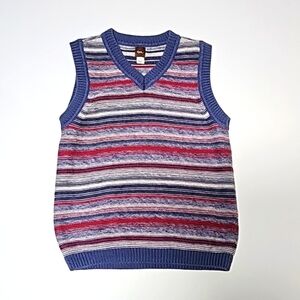 Tea Collection Sweater Vest Pullover Stripes V-neck Sleeveless Grandpacore M 6-7